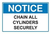 Notice - Chain All Cylinders Securely