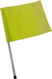 Yellow Warning Flag on Aluminium Pole