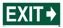 Exit Sign with RH direction arrow (24m)