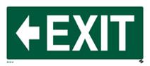 Exit Sign with LH direction arrow (24m)