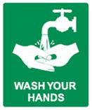 Wash Your Hands - Small Adhesive Labels