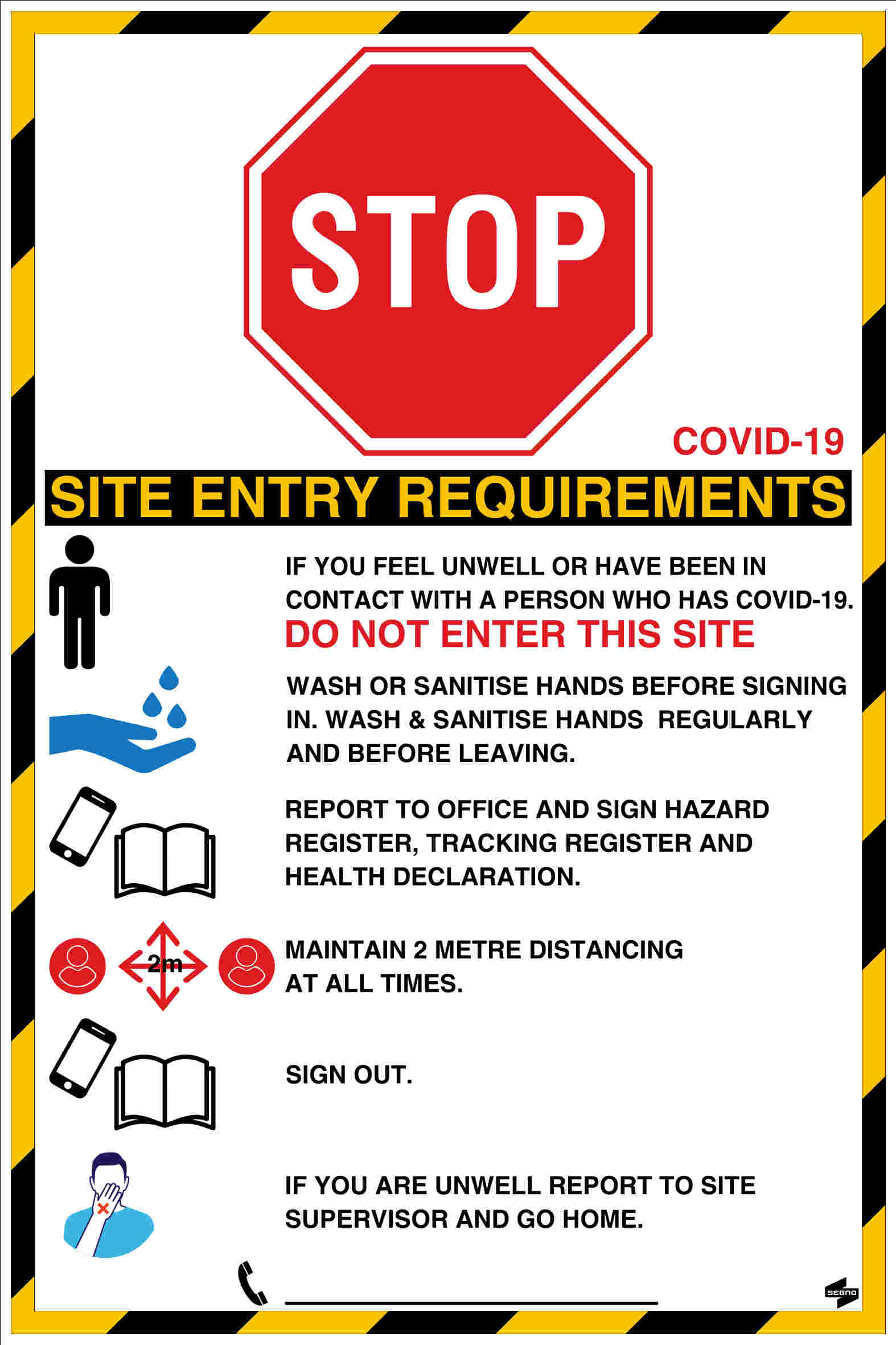 STOP Site Entry Requirements Covid