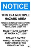 Multiple Hazard Area Sign