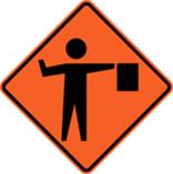 Temporary Hazard - Manual Traffic Control