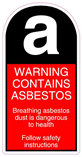 Asbestos warning label