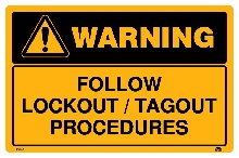 WARNING - FOLLOW LOCKOUT/TAGOUT PROCEDURES - LK 256-S