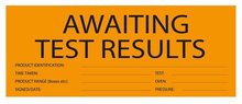 AWAITING TEST RESULTS - Vinyl Label