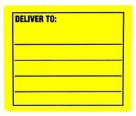 DELIVER TO - Vinyl Label 
