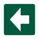 Escape route Arrow sign (16m)