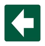 Escape route Arrow sign (16m)