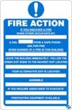 Fire Action Instructions Sign