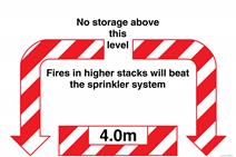 No Storage Above This Level Fire Safety
