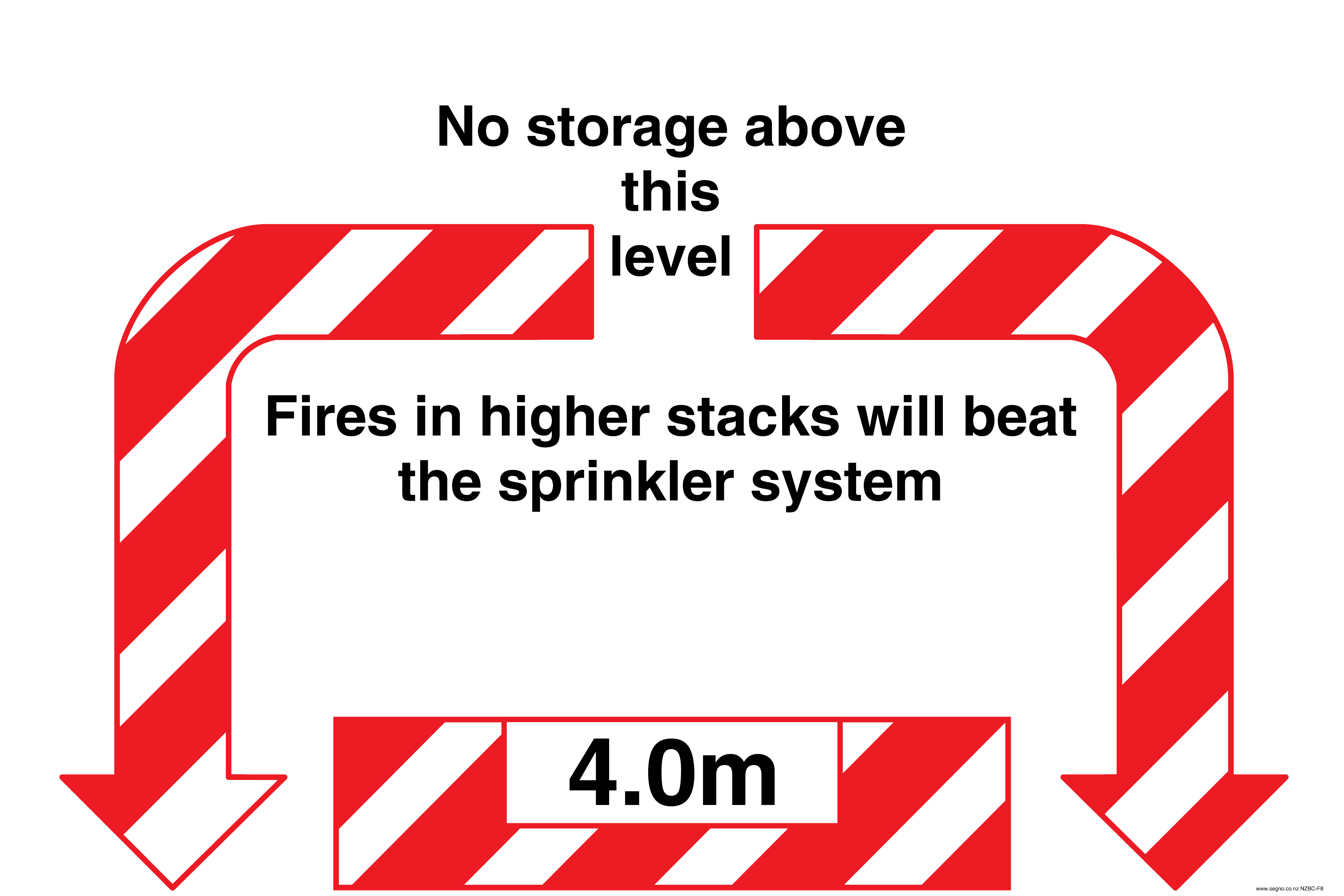 No Storage Above This Level Fire Safety