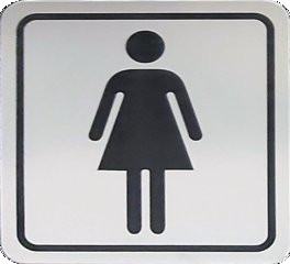 Female Facilities Brushed Metal Effect 