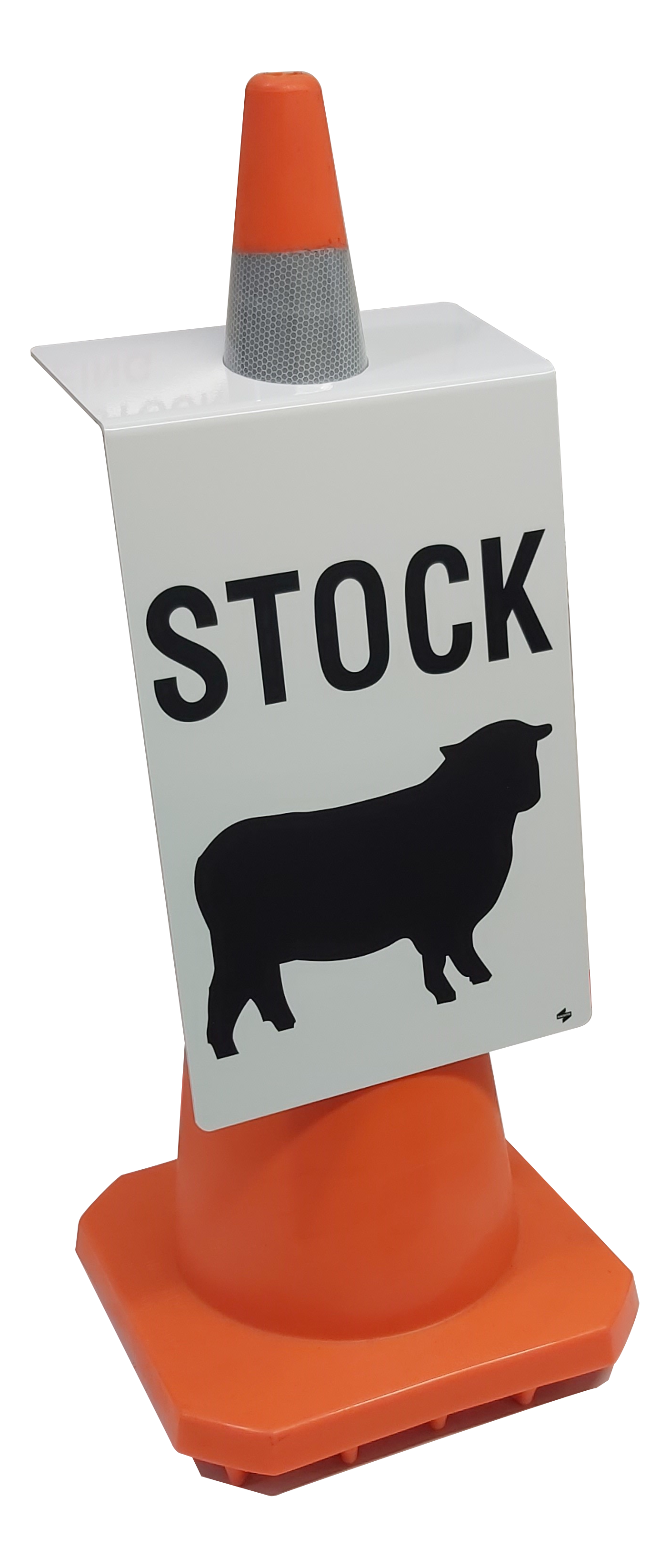 Folded "Stock" Sign For Road Cone - Sheep     
